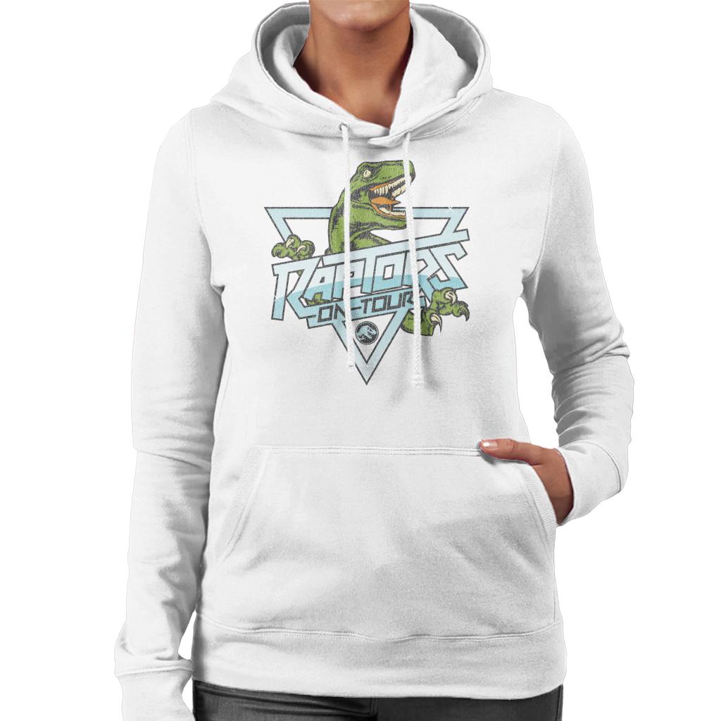 Jurassic Park Raptors On Tour Rock Text Women's Hooded product image 1