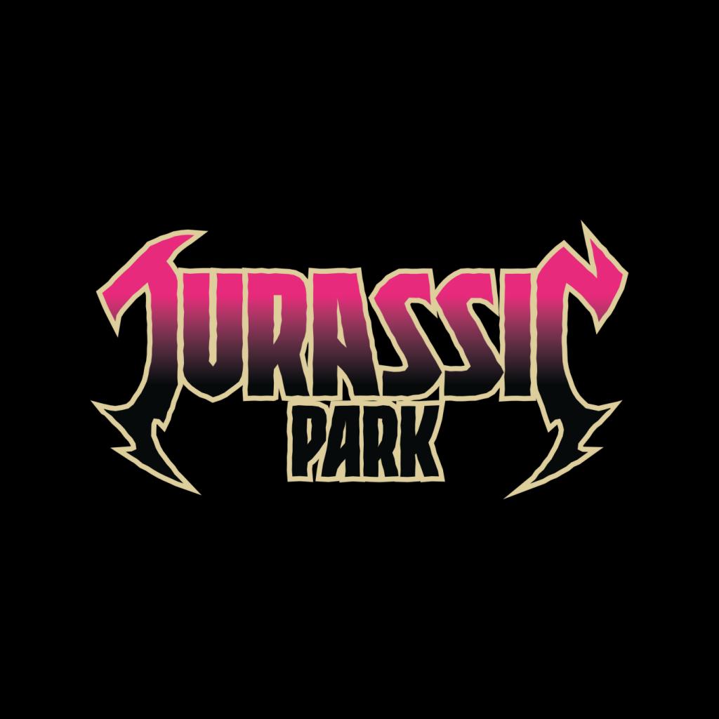 Jurassic Park Pink Gradient Rock Inspired Logo Men's Hooded product image 2