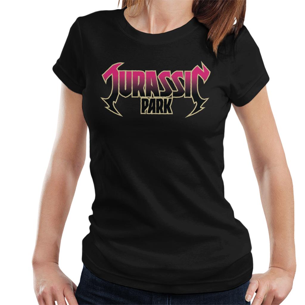 Jurassic Park Pink Gradient Rock Inspired Logo Women's product image 1