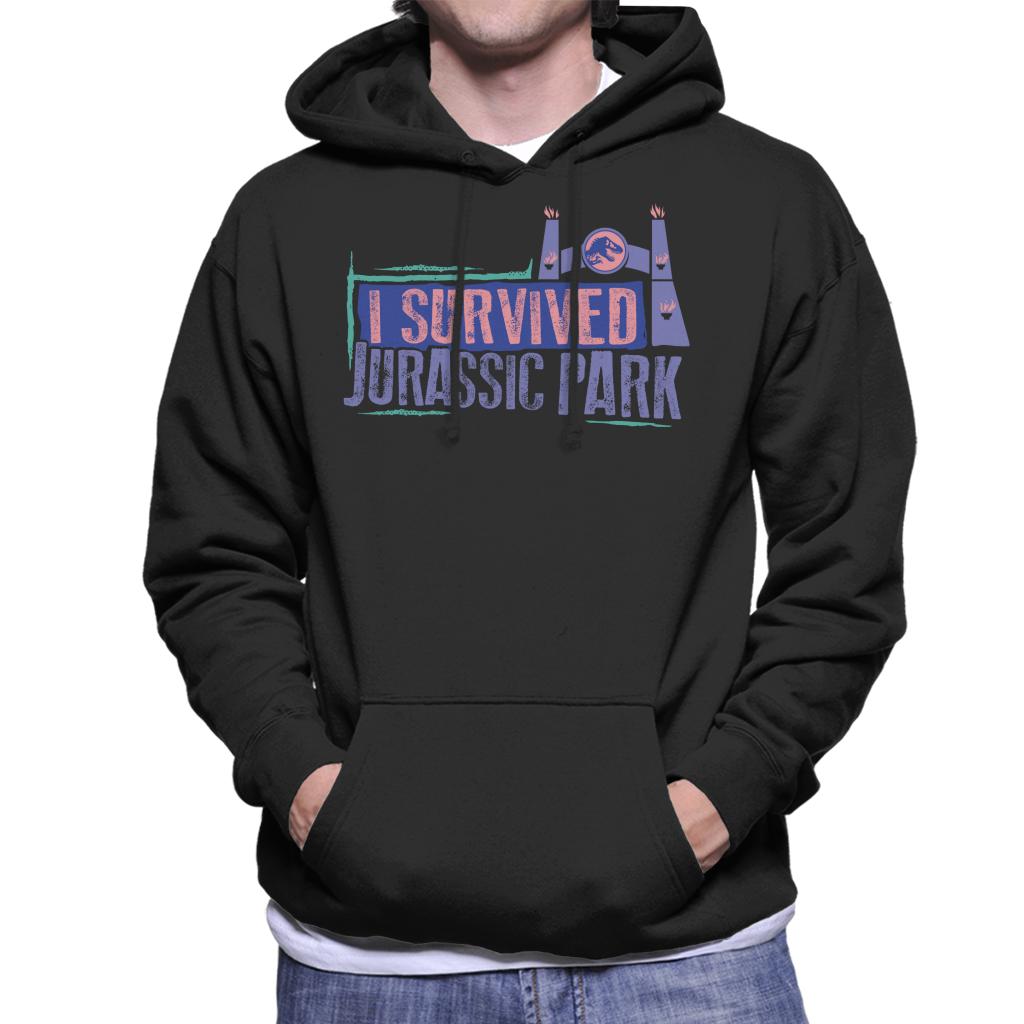 Jurassic Park Gate I Survived Men's Hooded Sweatshirt product image 1