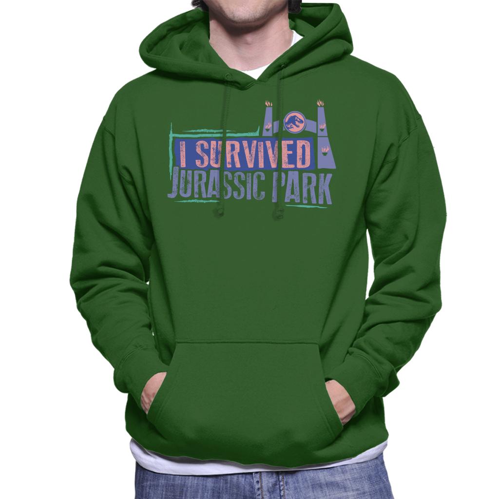 Jurassic Park Gate I Survived Men's Hooded Sweatshirt product image 4