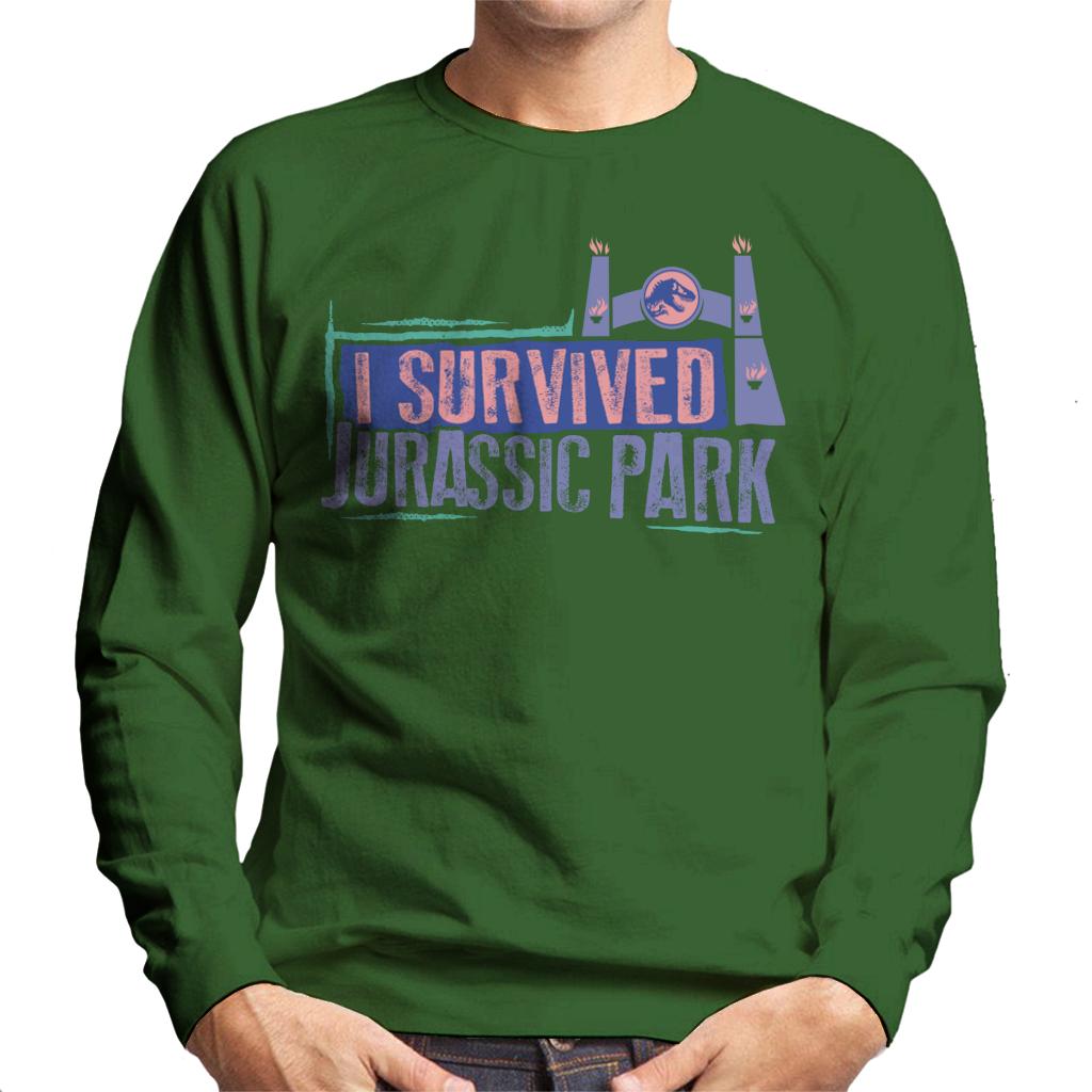 Jurassic Park Gate I Survived Men's Sweatshirt product image 4