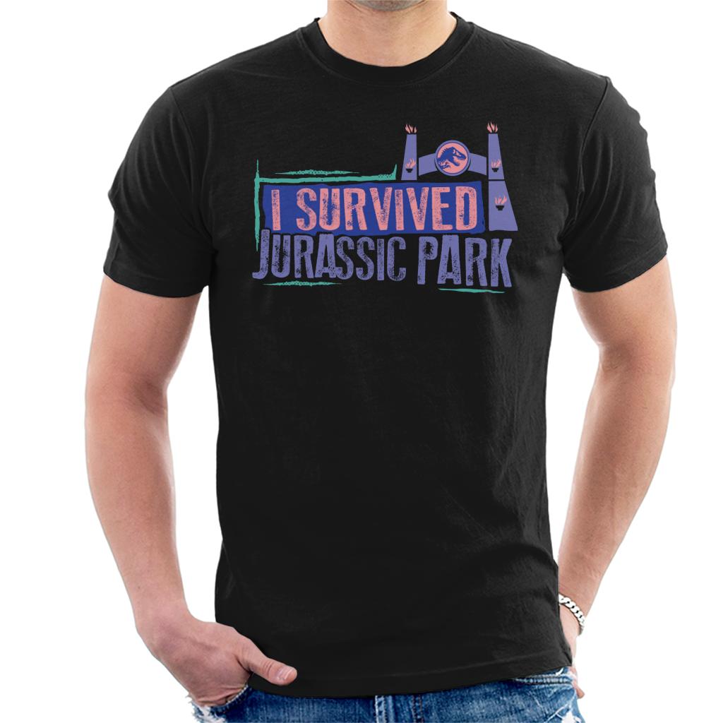 Jurassic Park Gate I Survived Men's T-Shirt product image 1