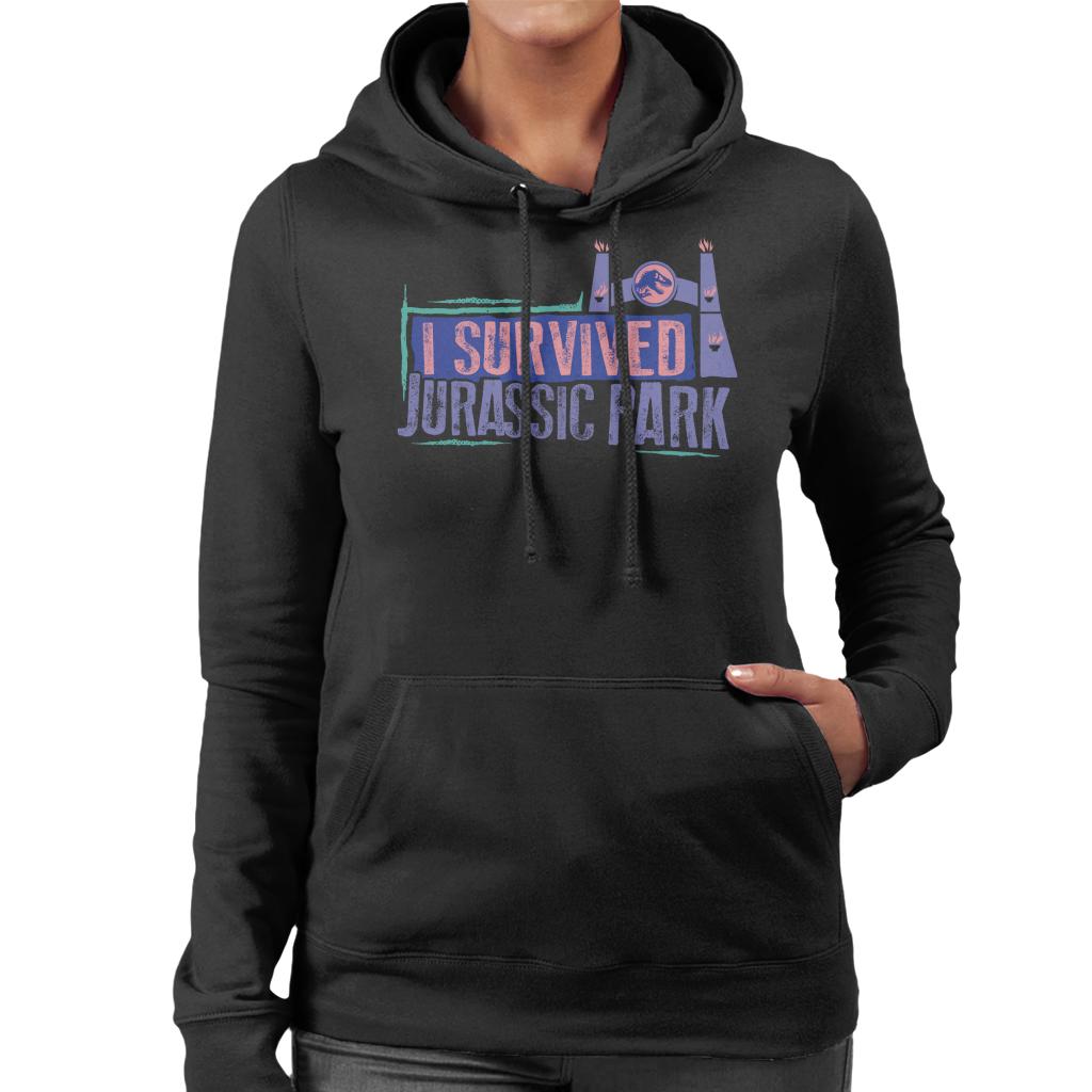 Jurassic Park Gate I Survived Women's Hooded Sweatshirt product image 1