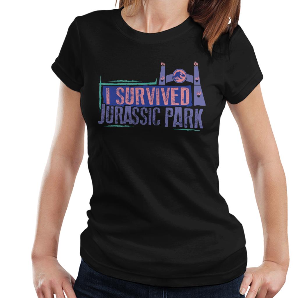 Jurassic Park Gate I Survived Women's T-Shirt product image 1