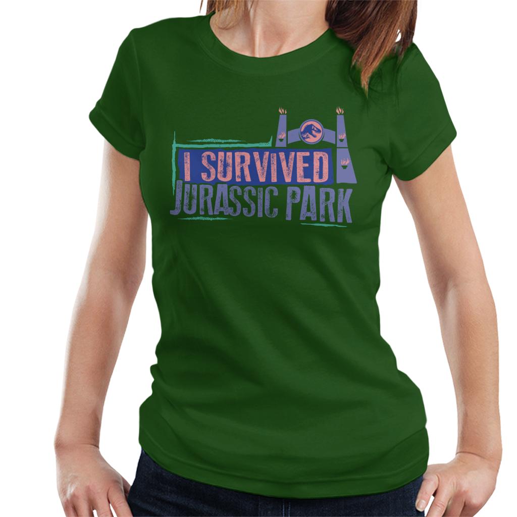 Jurassic Park Gate I Survived Women's T-Shirt product image 4
