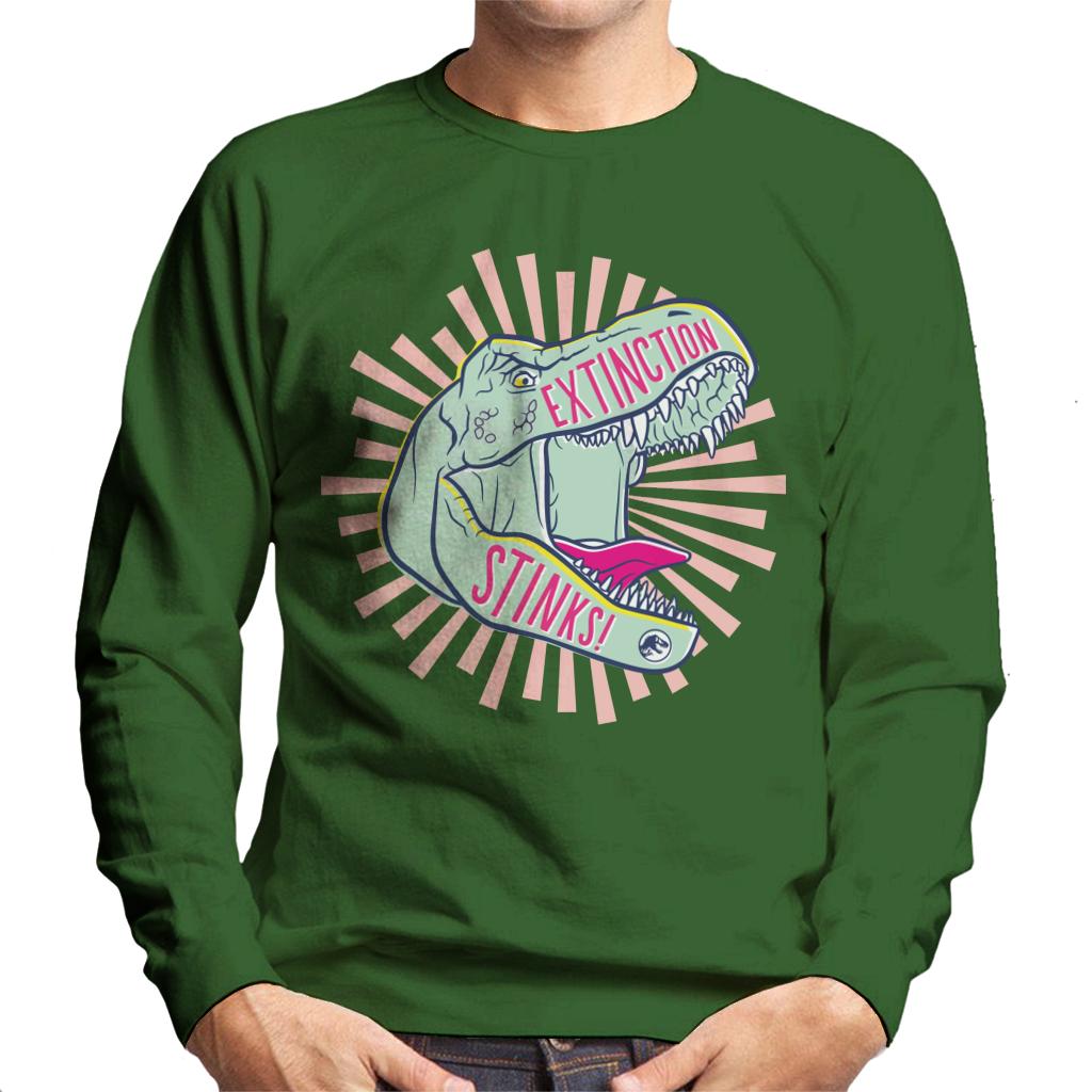 Jurassic Park T Rex Extinction Stinks Men's Sweatshirt product image 4