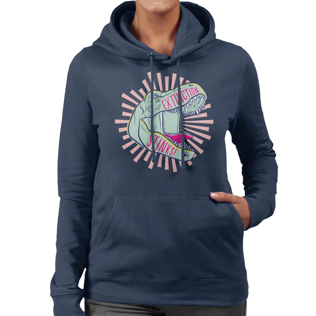 Jurassic Park T Rex Extinction Stinks Women's Hooded product image 1