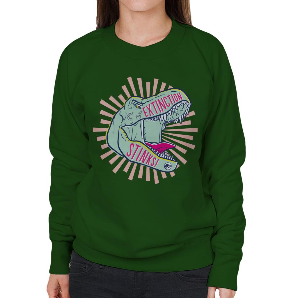 Jurassic Park T Rex Extinction Stinks Women's Sweatshirt product image 4