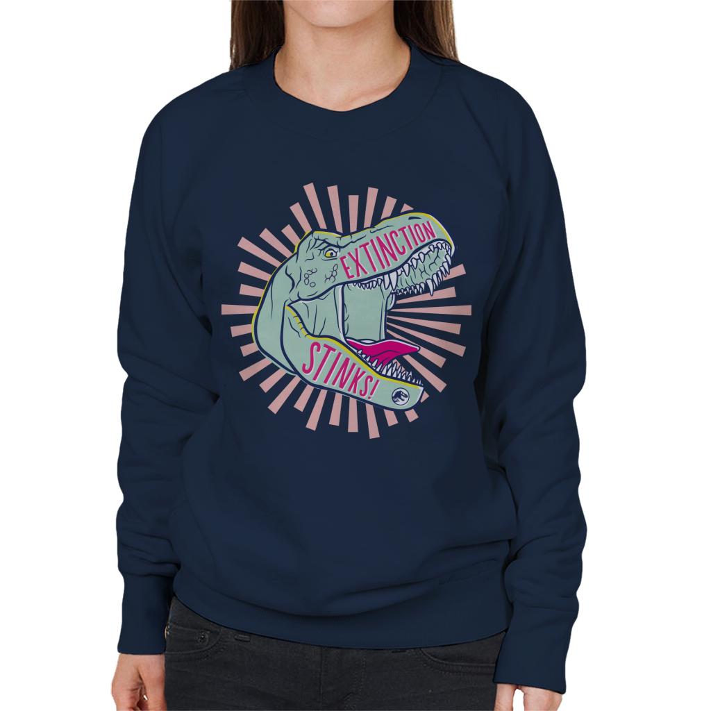Jurassic Park T Rex Extinction Stinks Women's Sweatshirt product image 1