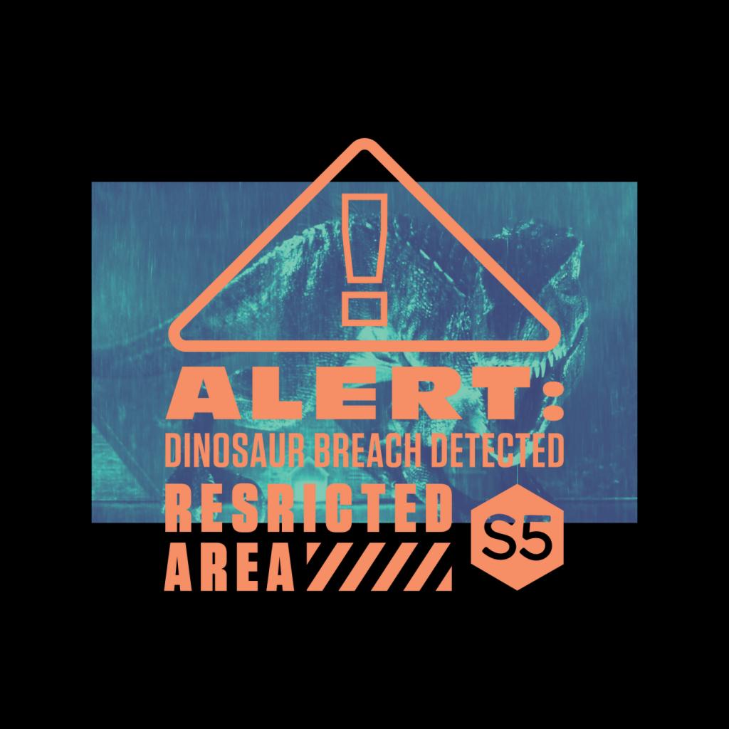 Jurassic Park T Rex Alert Dinosaur Breach Detected Men's product image 2