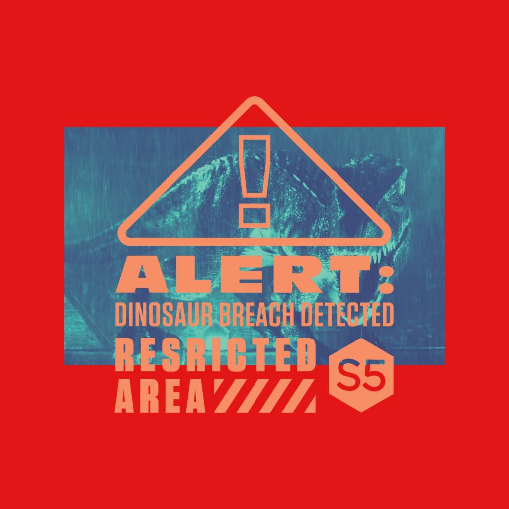 Jurassic Park T Rex Alert Dinosaur Breach Detected Men's product image 5