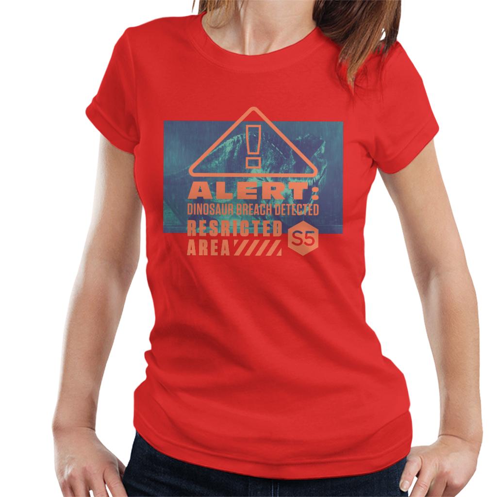 Jurassic Park T Rex Alert Dinosaur Breach Detected Women's product image 4