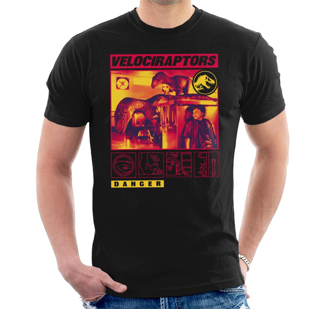 Jurassic Park Velociraptor Tap Danger Men's T-Shirt product image 1