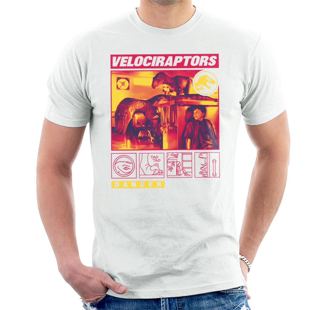 Jurassic Park Velociraptor Tap Danger Men's T-Shirt product image 4