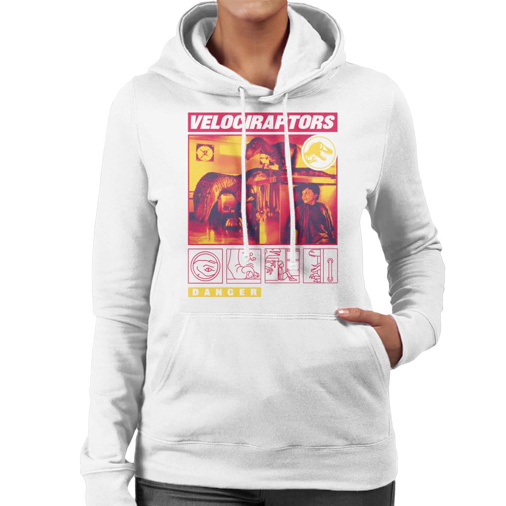 Jurassic Park Velociraptor Tap Danger Women's Hooded product image 4
