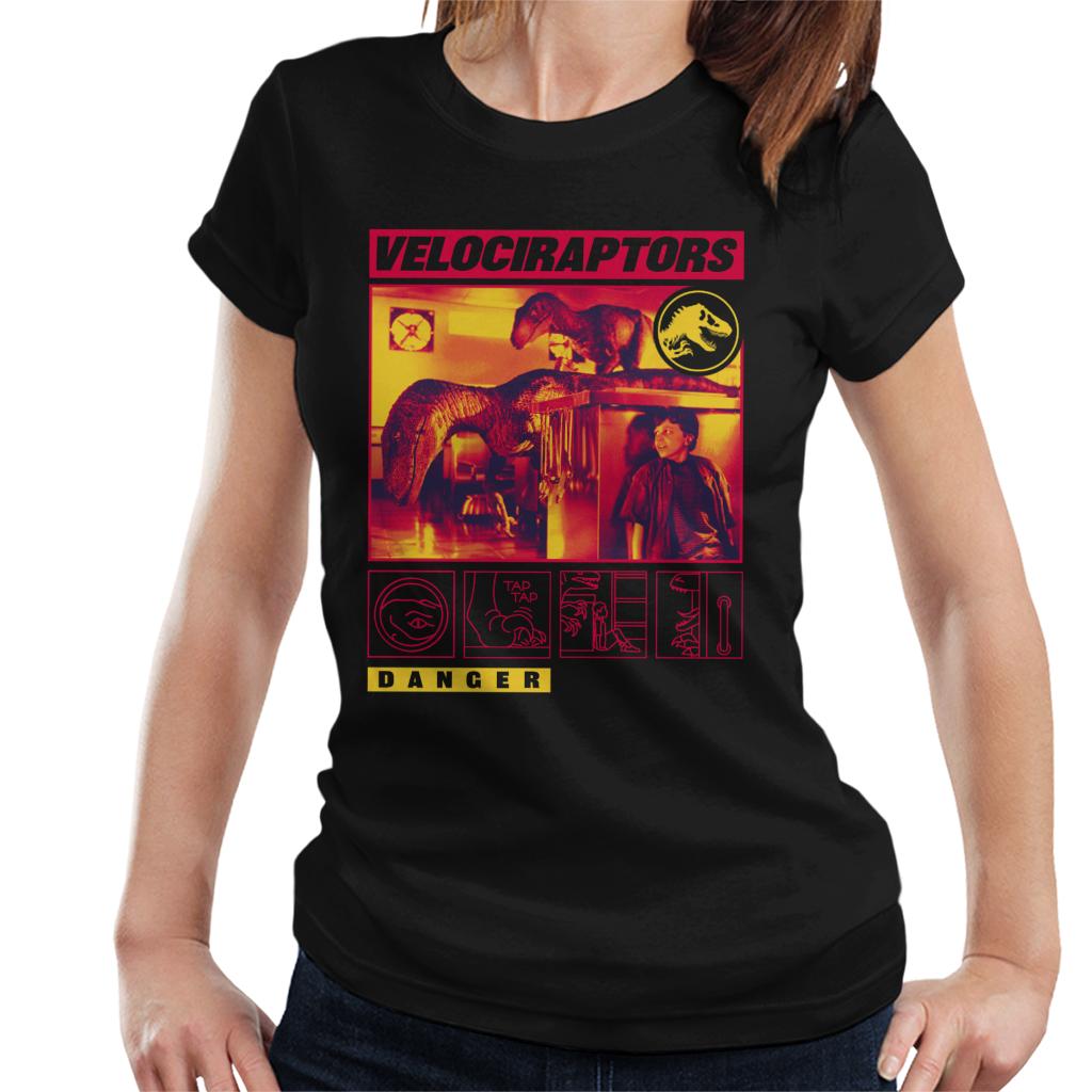 Jurassic Park Velociraptor Tap Danger Women's T-Shirt product image 1