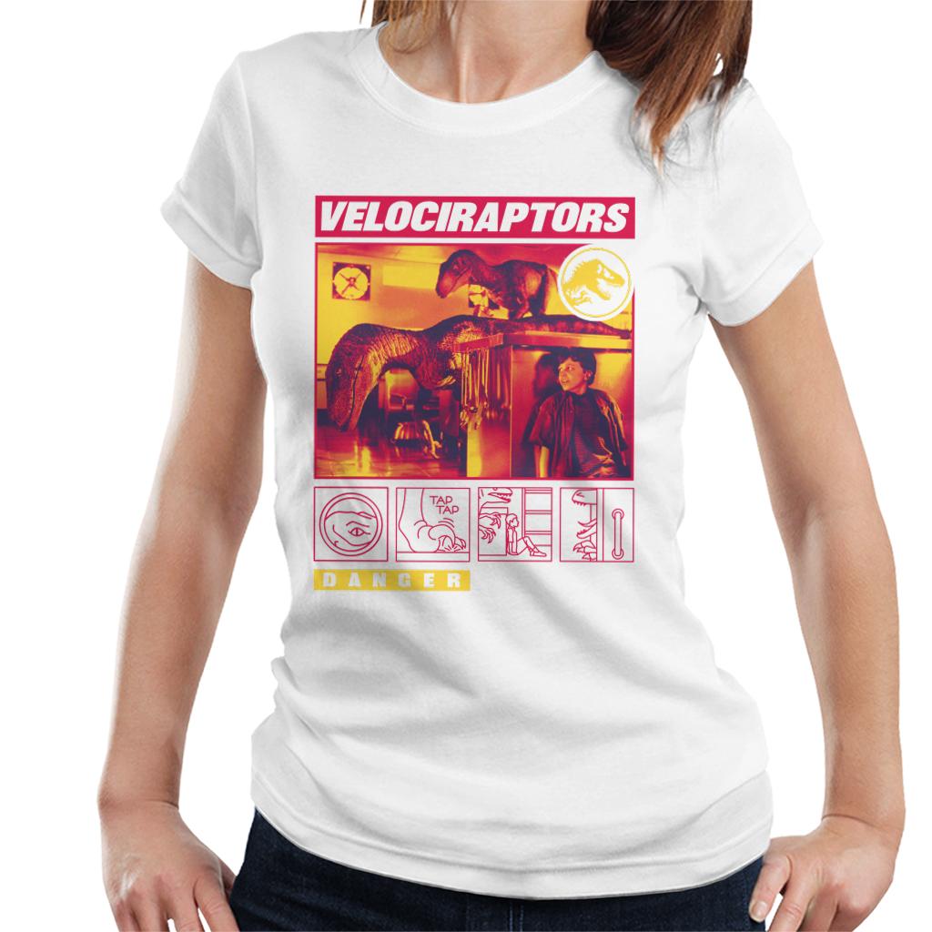 Jurassic Park Velociraptor Tap Danger Women's T-Shirt product image 4