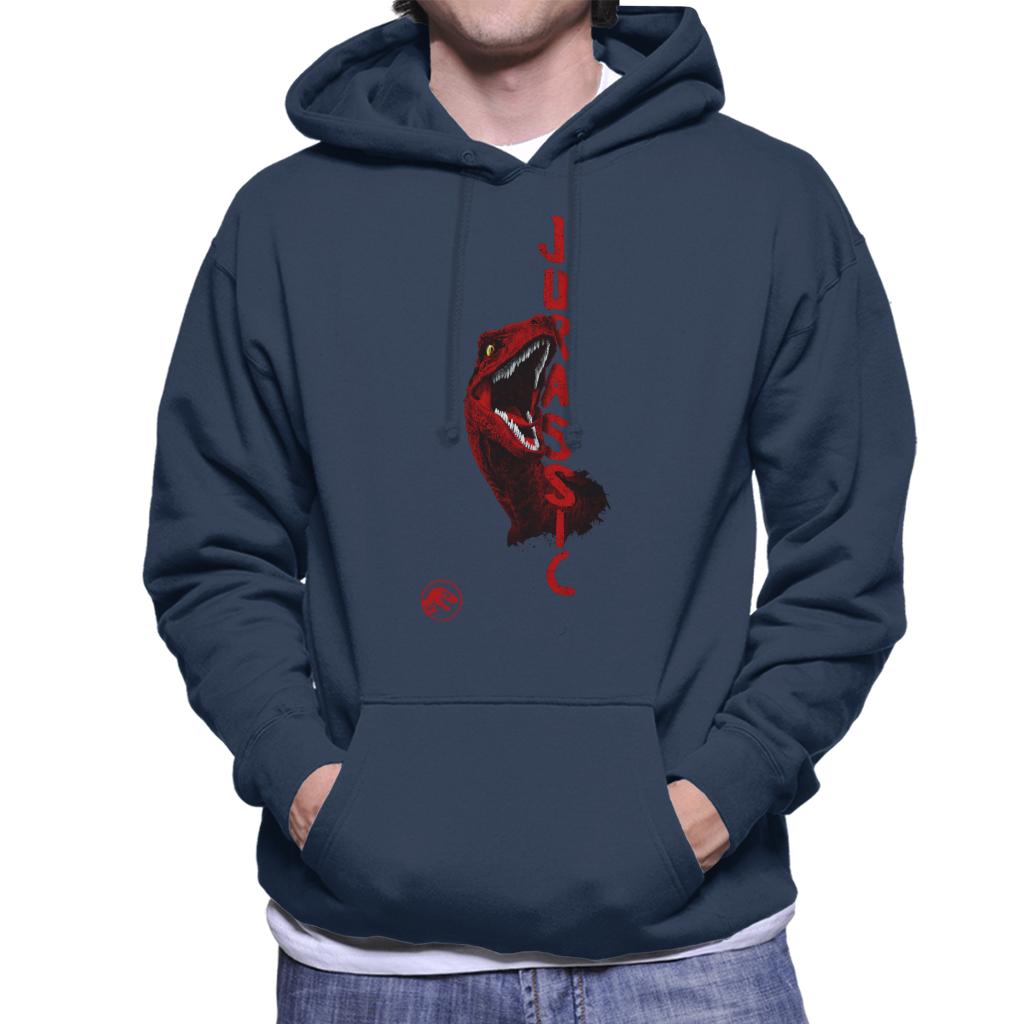 Jurassic Park Velociraptor Red Men's Hooded Sweatshirt product image 1