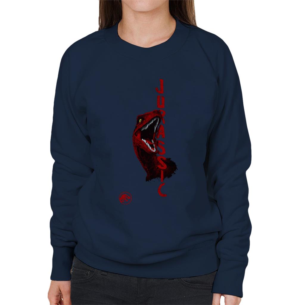 Jurassic Park Velociraptor Red Women's Sweatshirt product image 1