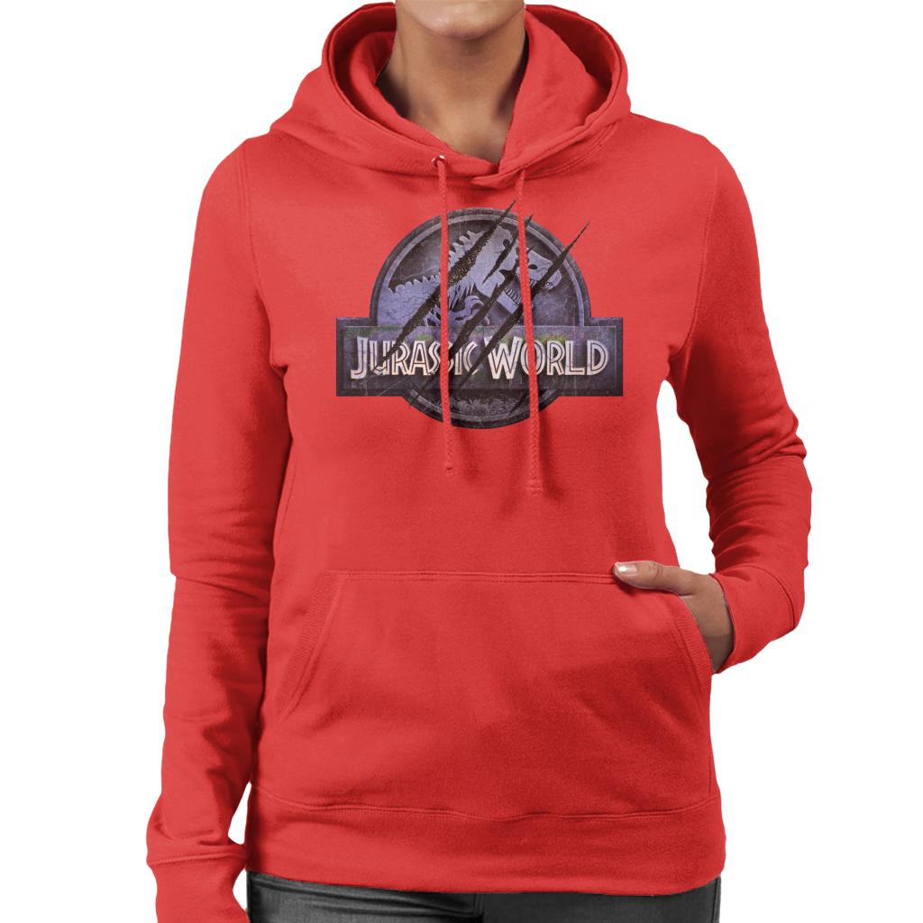 Jurassic Park World Logo Claw Marks Women's Hooded product image 4