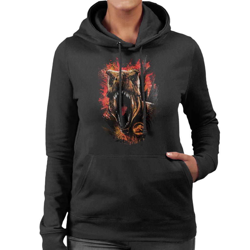 Jurassic Park 2 T Rex Women's Hooded Sweatshirt product image 1