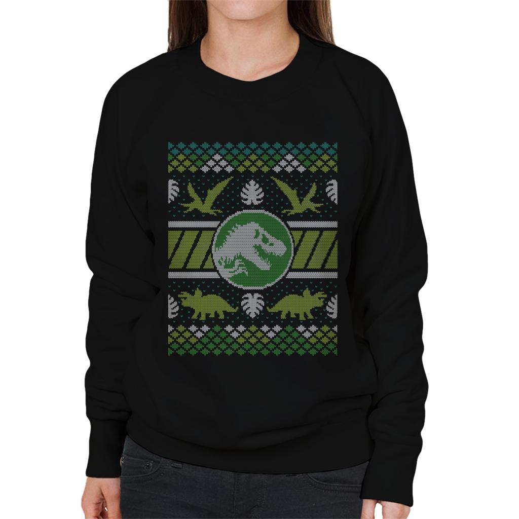 Jurassic Park Christmas T Rex Women's Sweatshirt product image 1