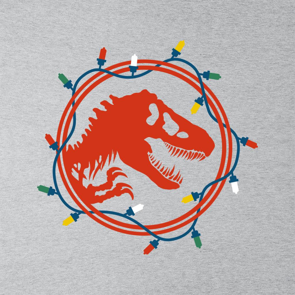 Jurassic Park Christmas Logo Festive Lights Men's Hooded product image 5