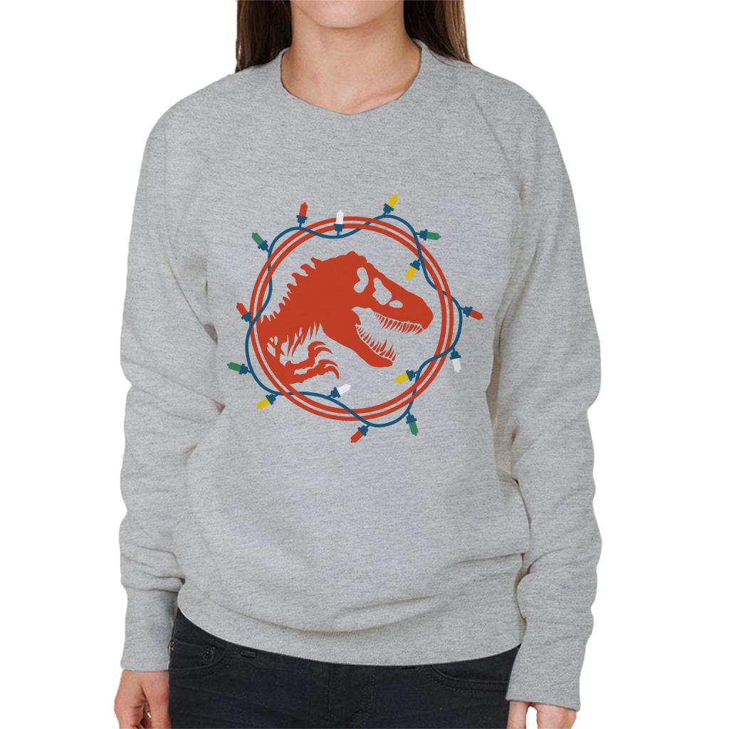 Jurassic Park Christmas Logo Festive Lights Women's product image 4