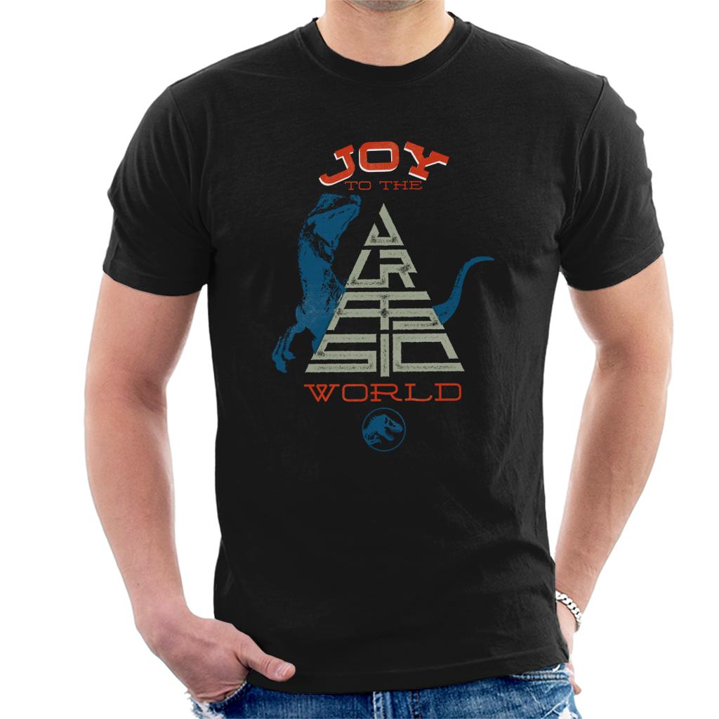 Jurassic Park Christmas Joy To The World Men's T-Shirt product image 1