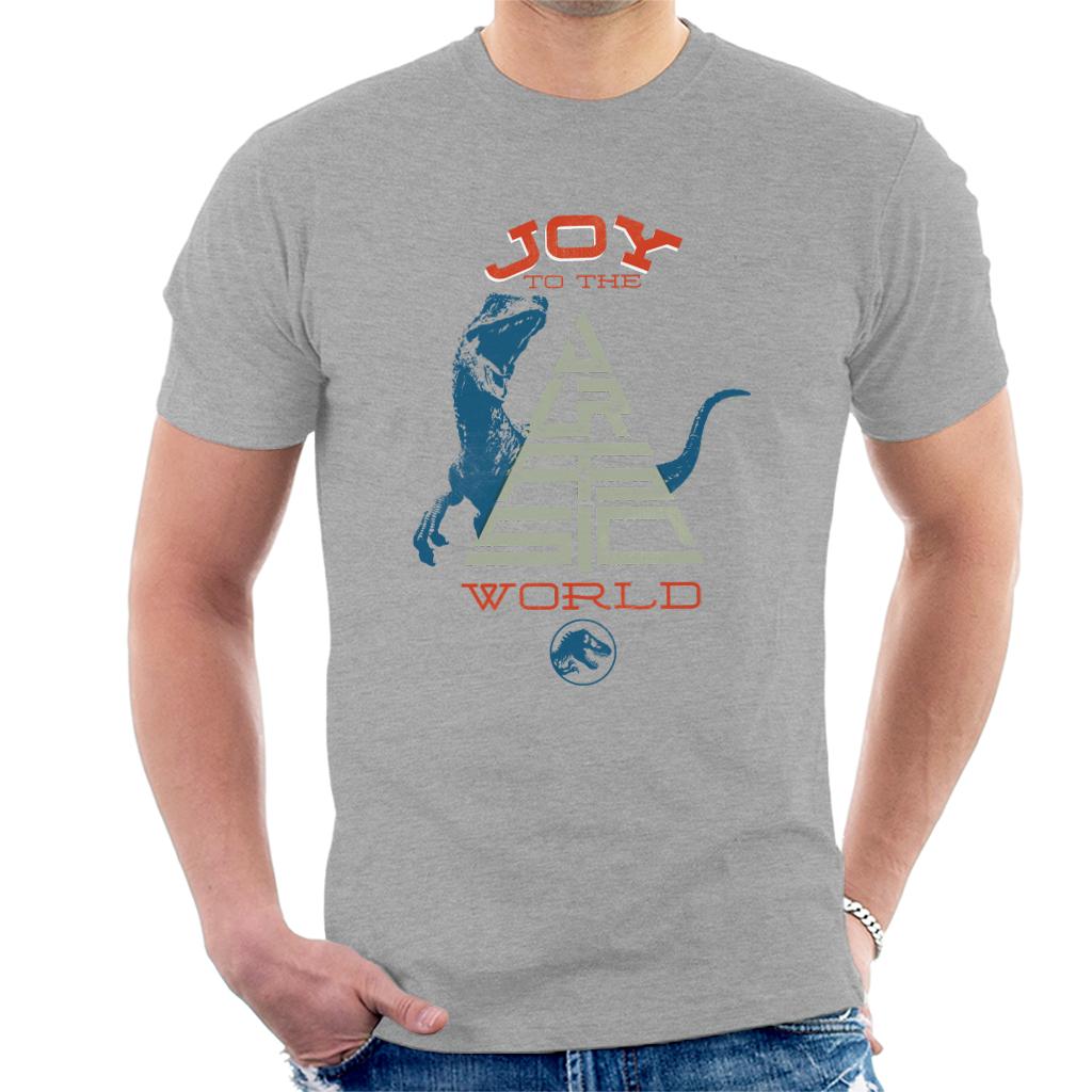 Jurassic Park Christmas Joy To The World Men's T-Shirt product image 4