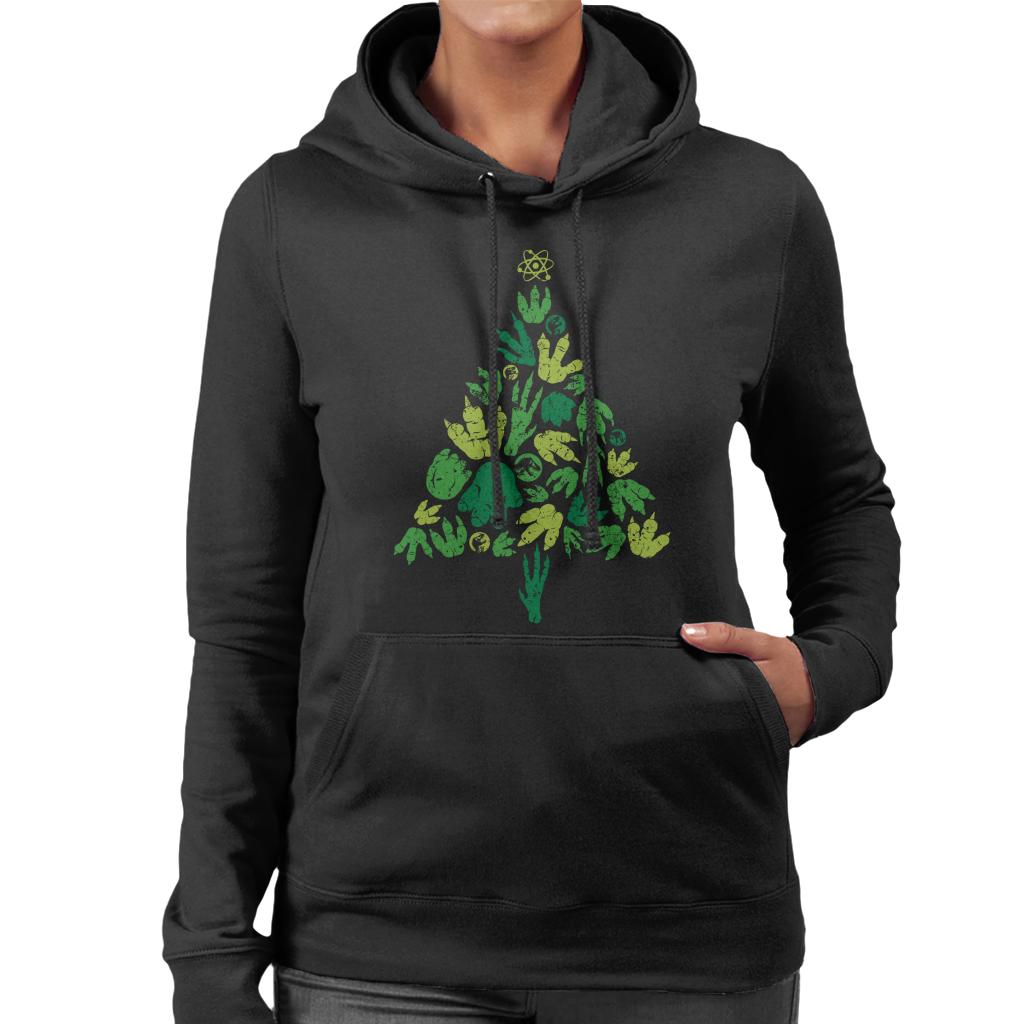 Jurassic Park Christmas Tree Dinosaur Footprints Women's product image 1