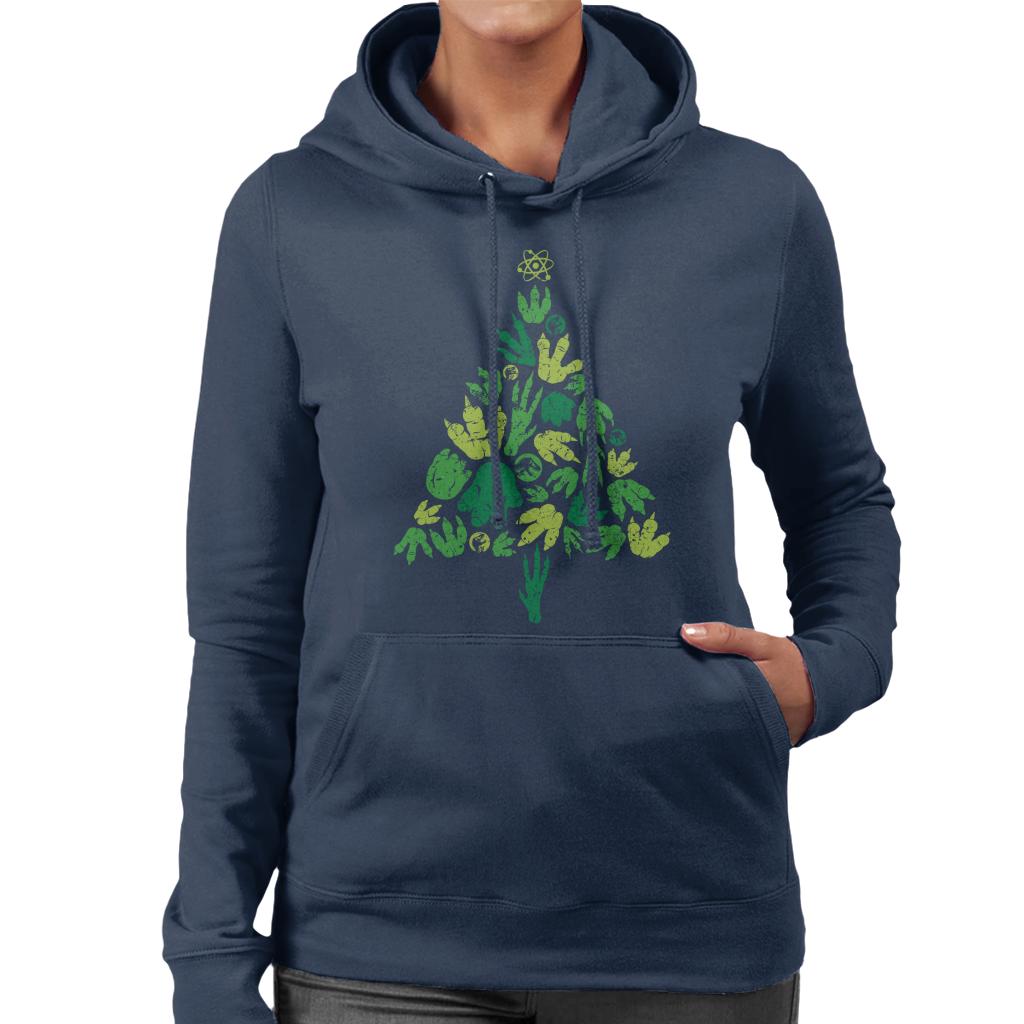 Jurassic Park Christmas Tree Dinosaur Footprints Women's product image 4
