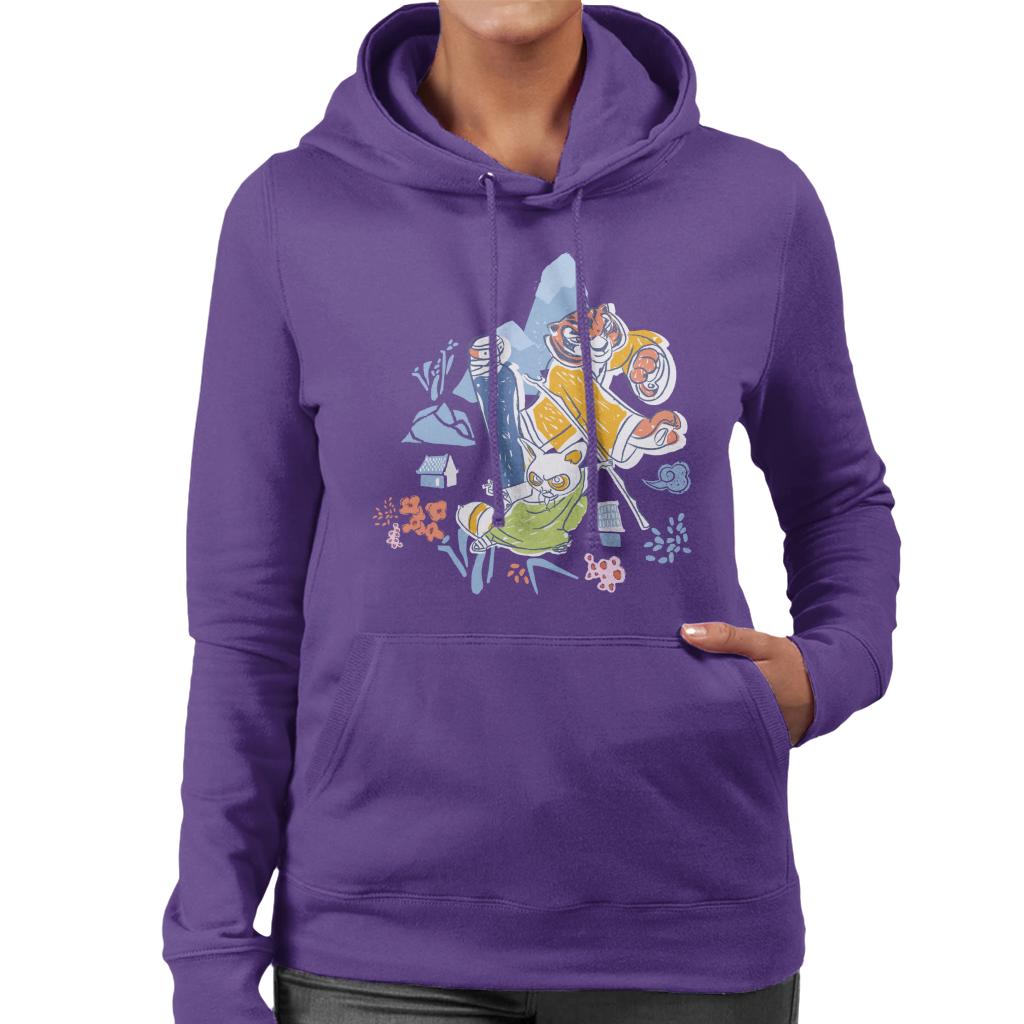 Kung Fu Panda Tigress And Master Shifu Women's Hooded product image 4