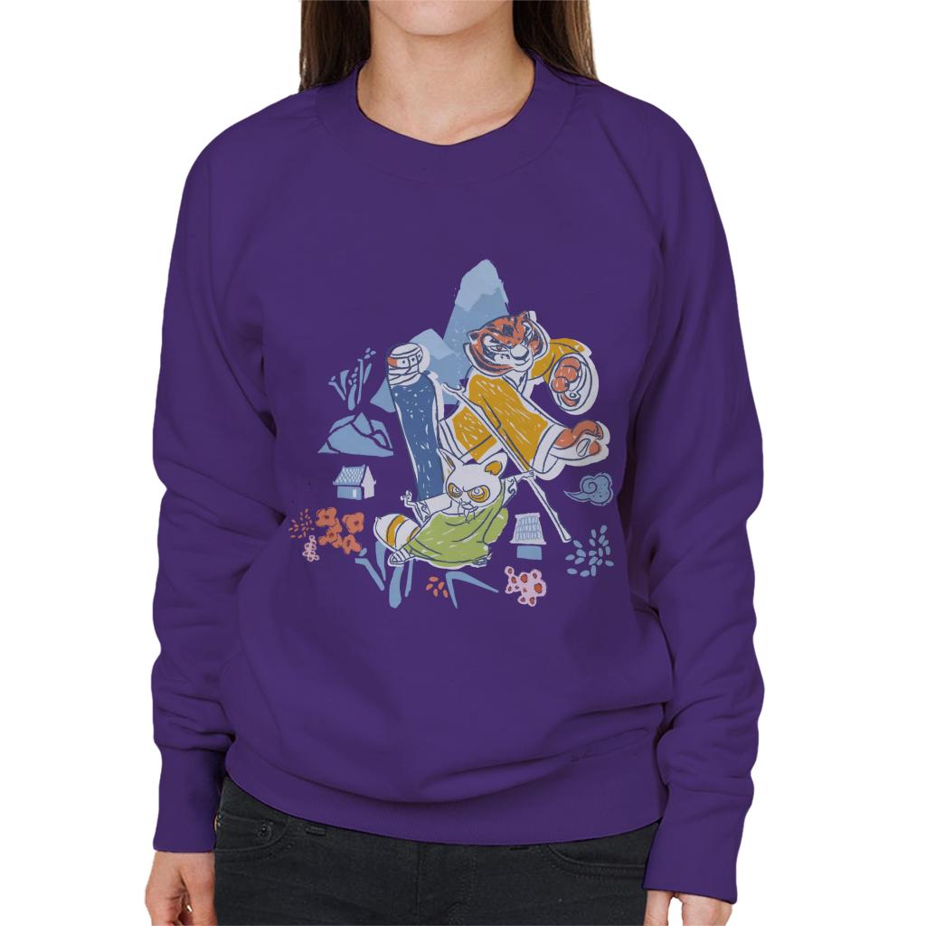 Kung Fu Panda Tigress And Master Shifu Women's Sweatshirt product image 4