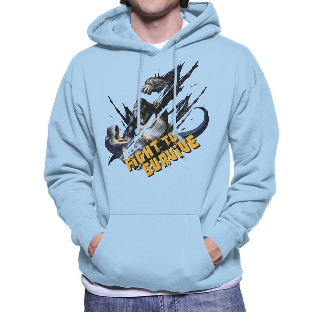 King Kong Vs T Rex Fight To Survive Men's Hooded Sweatshirt product image 4