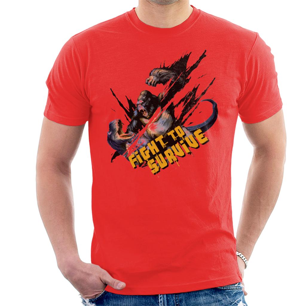 King Kong Vs T Rex Fight To Survive Men's T-Shirt product image 6