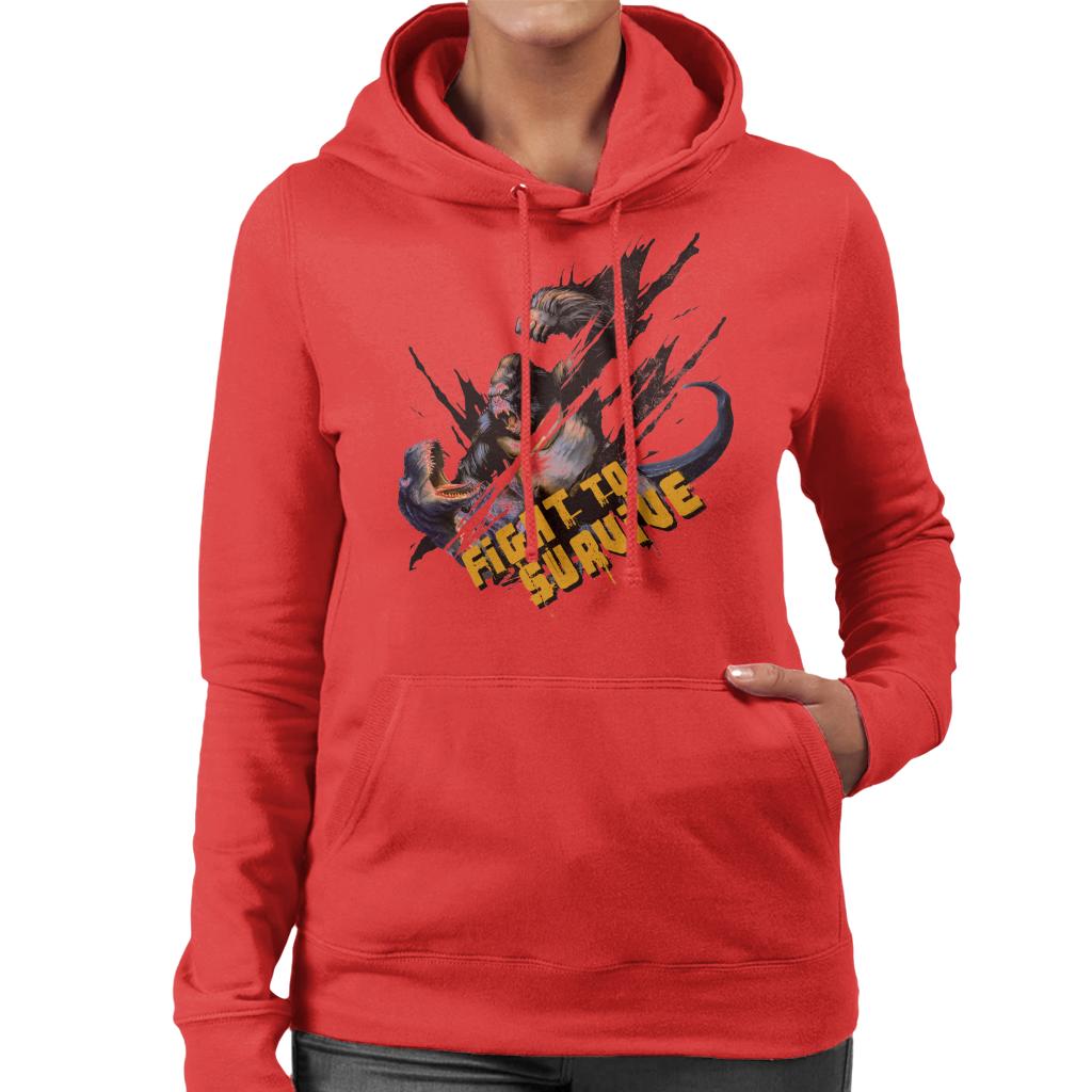 King Kong Vs T Rex Fight To Survive Women's Hooded product image 6