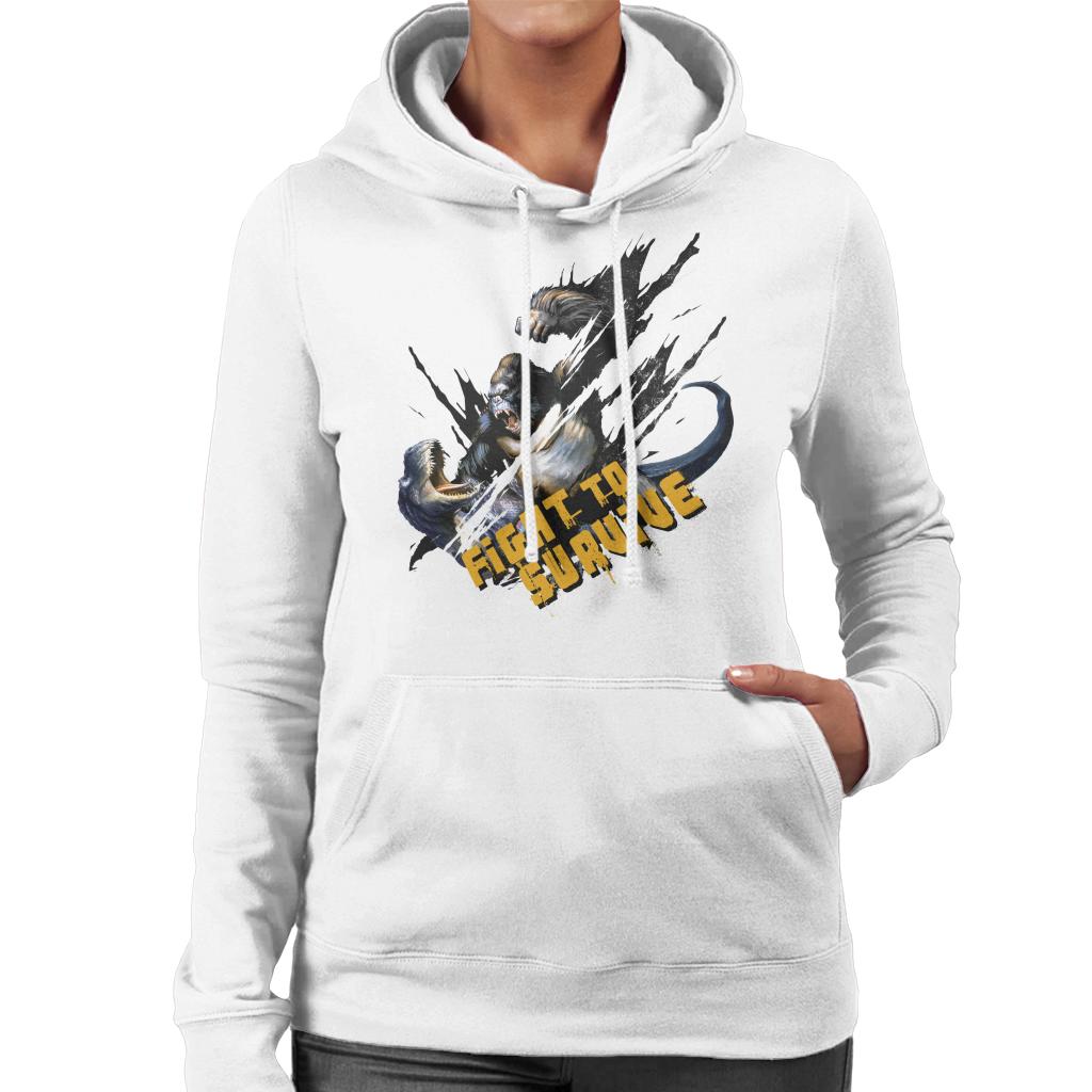 King Kong Vs T Rex Fight To Survive Women's Hooded product image 1
