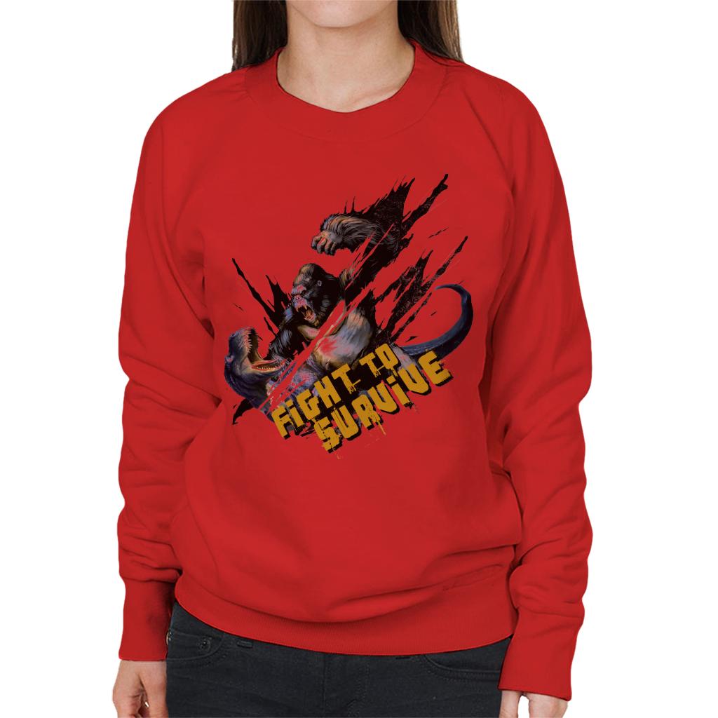 King Kong Vs T Rex Fight To Survive Women's Sweatshirt product image 6
