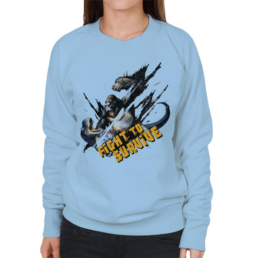 King Kong Vs T Rex Fight To Survive Women's Sweatshirt product image 4