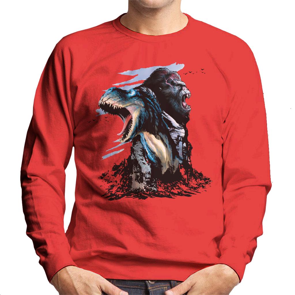 King Kong Vs T Rex Character Heads Men's Sweatshirt product image 4