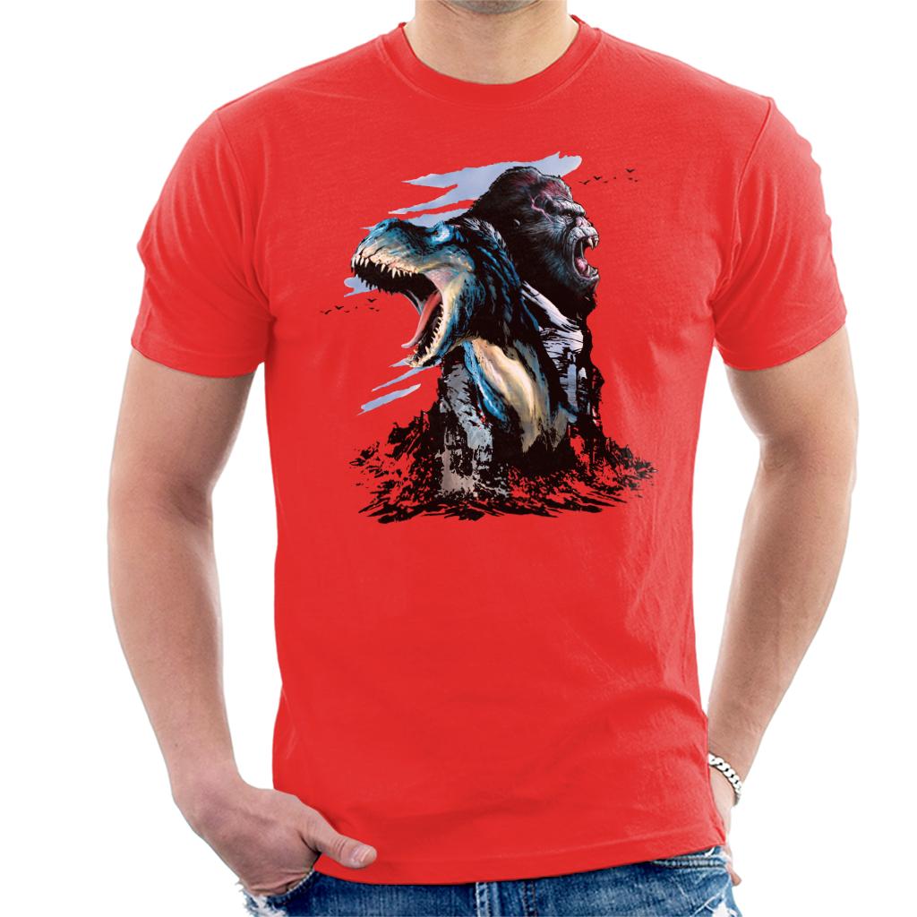 King Kong Vs T Rex Character Heads Men's T-Shirt product image 4