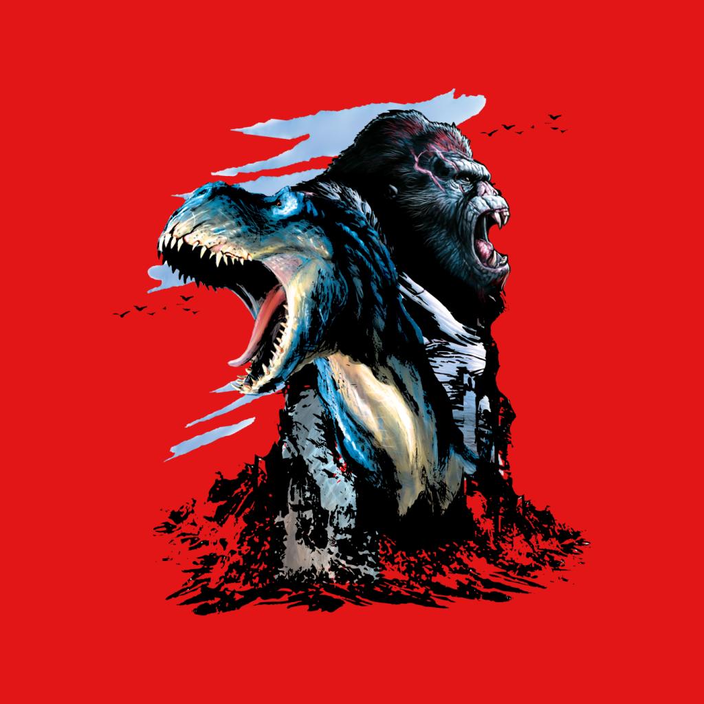 King Kong Vs T Rex Character Heads Men's Sweatshirt product image 5