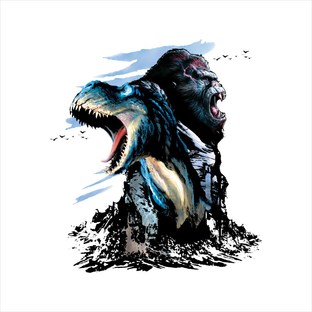 King Kong Vs T Rex Character Heads Men's Sweatshirt product image 2