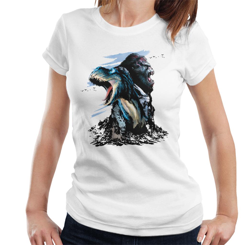 King Kong Vs T Rex Character Heads Women's T-Shirt product image 1
