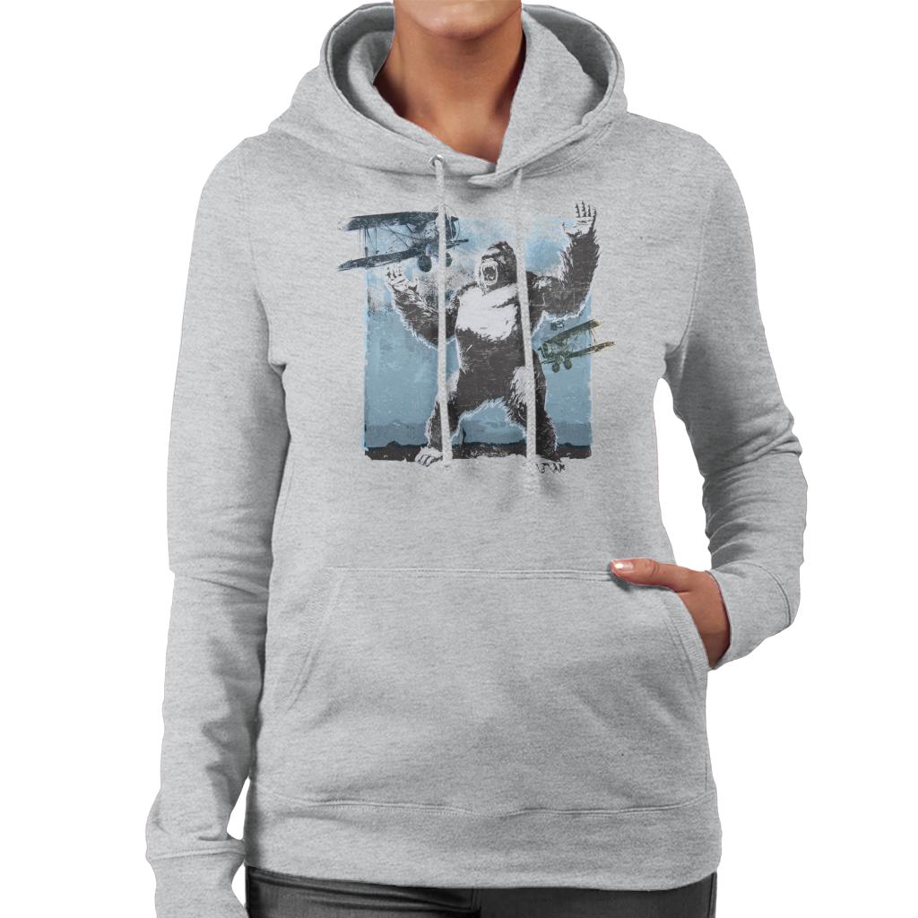 King Kong Being Attacked By Biplanes Women's Hooded product image 1