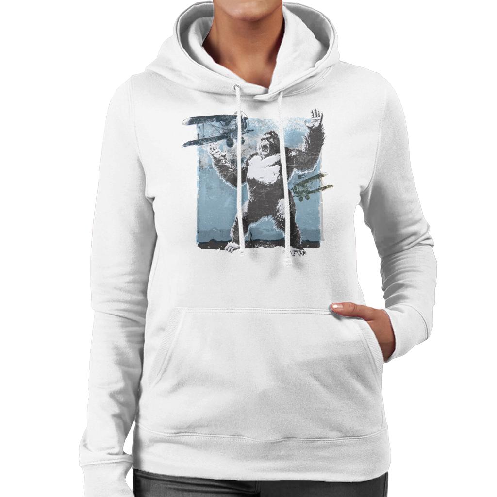King Kong Being Attacked By Biplanes Women's Hooded product image 4
