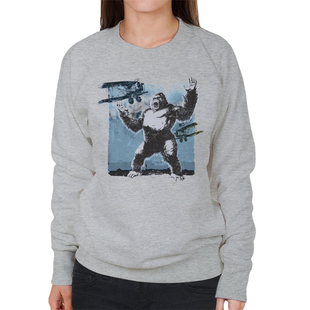 King Kong Being Attacked By Biplanes Women's Sweatshirt product image 1