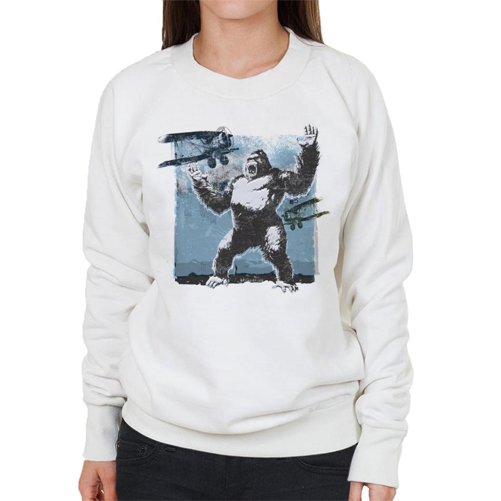 King Kong Being Attacked By Biplanes Women's Sweatshirt product image 4